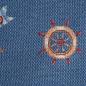 Preview: Dekostoff Jacquard Maritime Motive auf blau